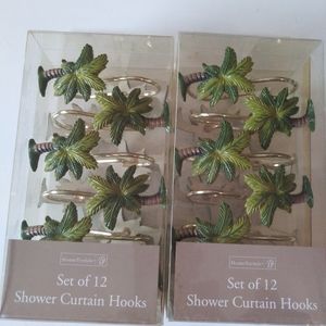 Palm Tree Shower Curtain Hooks